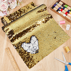 PET Double-sided Flip Sequin Fabric&nbsp;DIY-WH0888-037C