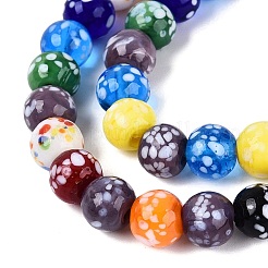Handmade Lampwork Beads Strands&nbsp;LAMP-N037-07B