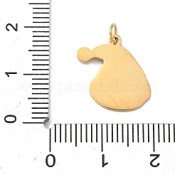 304 Stainless Steel Enamel Christmas Theme Pendants&nbsp;LS-STAS-Z164-01G-03