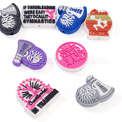 8Pcs 8 Styles Cheer Theme PVC Plastic Beads&nbsp;FIND-TA0008-71