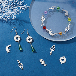 16Pcs 4 Style 201 Stainless Steel Links&nbsp;STAS-UN0031-08