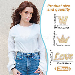 Sequin Embroidery Iron on/Sew on Patches&nbsp;DIY-WH0568-79B