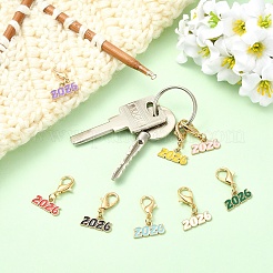8Pcs Alloy Enamel Pendant Decorations&nbsp;HJEW-YW00354