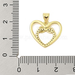 Rack Plating Brass Micro Pave Cubic Zirconia Pendants&nbsp;KK-Z074-49G