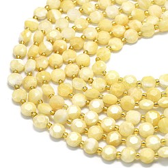 Natural Yellow Jade Beads Strands&nbsp;G-C116-A08-02