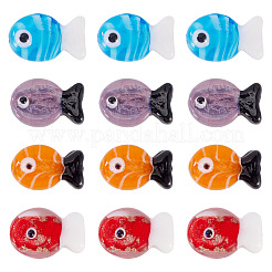 16Pcs 4 Styles Handmade Lampwork Beads&nbsp;LAMP-TA0001-94