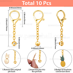 10Pcs Zinc Alloy Lobster Claw Clasps&nbsp;FIND-SC0023-67G