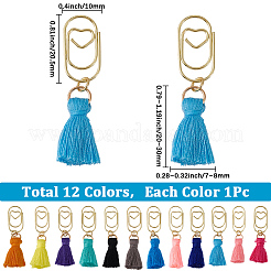 Polycotton(Polyester Cotton) Tassel Bookmark&nbsp;AJEW-BM00005