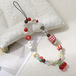 1Pc Alloy & Resin Mobile Straps&nbsp;HJEW-BM0002-14