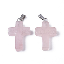 Natural Rose Quartz Pendants&nbsp;G-J354-09A