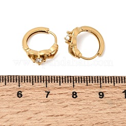 Valentine's Day 304 Stainless Steel Rhinestone Hoop Earrings&nbsp;EJEW-P344-03G