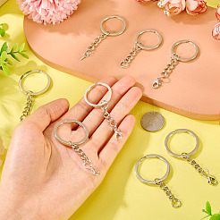 60Pcs 6 Styles Iron Split Key Rings&nbsp;FIND-TA0008-13