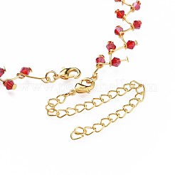 Glass Beads Choker Necklaces&nbsp;NJEW-JN02500-03