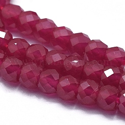 Lab Grown Red Corundum Beads Strands&nbsp;G-D0013-64-1