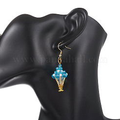 Glass Dangle Earrings&nbsp;EJEW-MZ00713