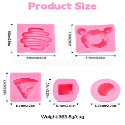 5Pcs 5 Styles DIY Silicone Molds&nbsp;DIY-CJ0002-52