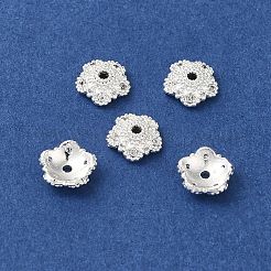 Rack Plating Brass Beads Caps&nbsp;KK-B088-04A-S