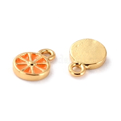 Brass Enamel Pendants&nbsp;KK-P207-017G-RS