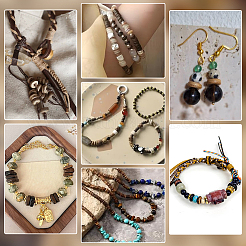 300Pcs 6 Styles Coconut Wood Bead&nbsp;WOOD-PH0003-97