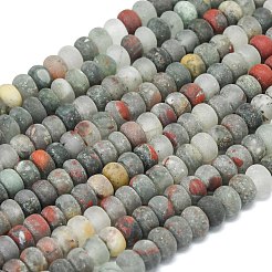 Natural African Bloodstone Beads Strands&nbsp;G-P575-A55-6x4mm