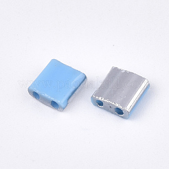 Electroplate Opaque Glass Seed Beads&nbsp;SEED-S023-18C-03D