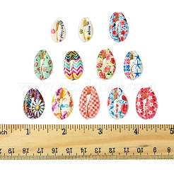 60Pcs 12 Styles Printed Natural Shell Beads&nbsp;BSHE-FS0001-08