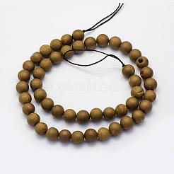 Electroplate Natural Druzy Agate Beads Strands&nbsp;G-G708-10mm-12