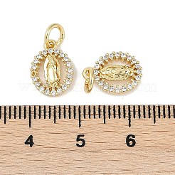Rack Plating Brass Micro Pave Cubic Zirconia Pendants&nbsp;KK-H509-08G