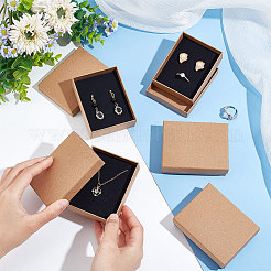 24Pcs Kraft Paper Cardboard Jewelry Set Boxes&nbsp;CBOX-BC0001-50