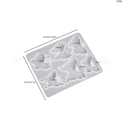 Crystal Drop Glue Flower Pattern Butterfly Pendant Hanging Tag Keychain Silicone Molds&nbsp;PW-WGD2A40-02
