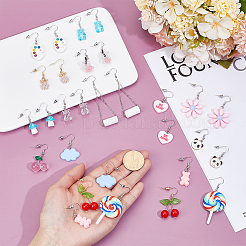3Sets 3 Styles Acrylic Dangle Earring Sets&nbsp;EJEW-UN0002-78