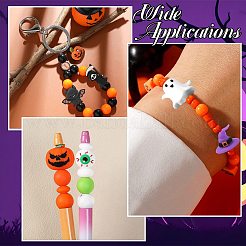 8Pcs 8 Styles Halloween Silicone Focal Beads&nbsp;SIL-CJ0003-21