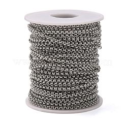 Tarnish Resistant 304 Stainless Steel Rolo Chains&nbsp;STAS-O076-01