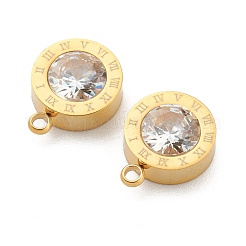 304 Stainless Steel Rhinestone Charms&nbsp;X-STAS-Z009-17G
