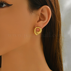 Vintage Stainless Steel Spiral Stud Earrings&nbsp;IO3625