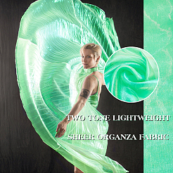 Two Tone Polyester Organza Fabric&nbsp;AJEW-WH0314-302A