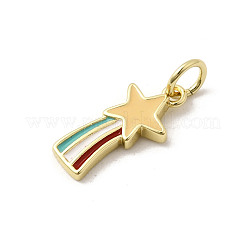 Brass Enamel Charms&nbsp;KK-K302-23A-G