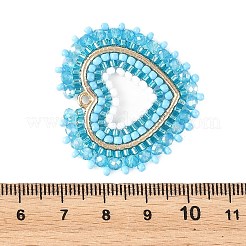 Glass Seed Beaded Pendants&nbsp;PALLOY-MZ01385-01