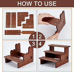 3-Tier Wood Model Toy Display Riser&nbsp;ODIS-WH0329-68B