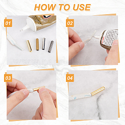 120Pcs 4 Colors Brass Aglets for Shoelaces&nbsp;KK-PH0005-85