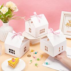 House Shape Paper Jewelry Storage Gift Box&nbsp;CON-WH0088-68