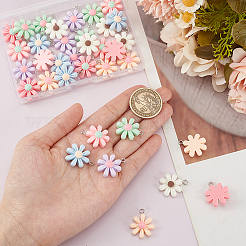 35Pcs 7 Colors Opaque Resin Pendants&nbsp;RESI-WR0001-02