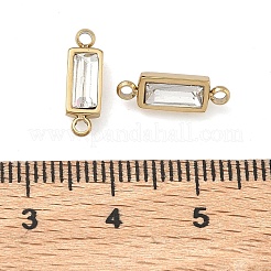 Birthstone 304 Stainless Steel Rhinestone Connector Charms&nbsp;STAS-L022-576G-02