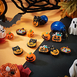 12Pcs 6 Styles Halloween Theme Silicone Focal Beads&nbsp;SIL-TA0003-26