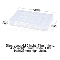 2Pcs Transparent Plastic 28 Grids Bead Containers&nbsp;CON-CJ0001-20