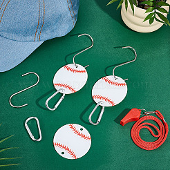 8Pcs Acrylic Sport Ball Connector Charms&nbsp;DIY-NB0014-46A