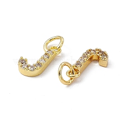 Real 18K Gold Plated Brass Micro Pave Clear Cubic Zirconia Charms&nbsp;KK-E068-VB452-J