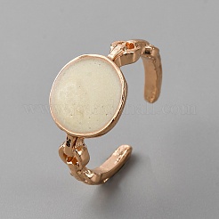 3Pcs Oval Alloy Enamel Adjustable Cuff Rings Sets for Women&nbsp;RJEW-WH0011-40KCG