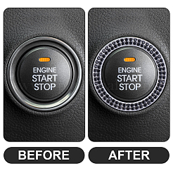 2Pcs Self Adhesive Zinc Alloy with Rhinestone Car Stickers&nbsp;STIC-CN0001-09