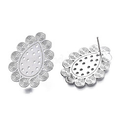 Brass Stud Earring Findings&nbsp;KK-N232-336P